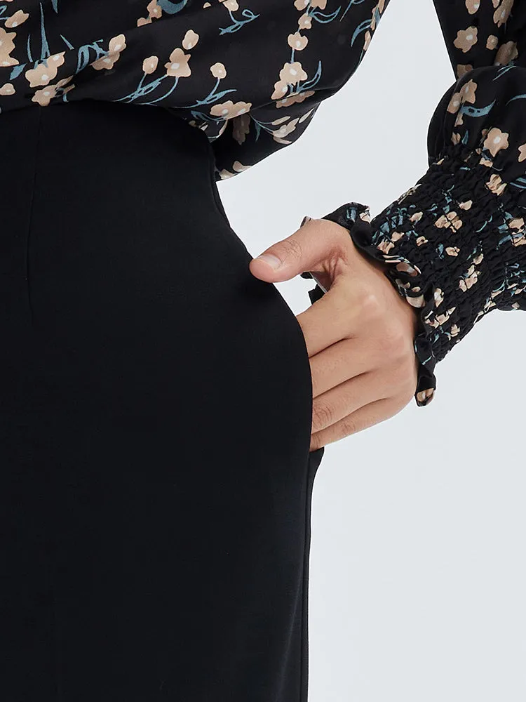 Black Triacetate Straight Women Pants sold by Goelia product image thumbnail 3