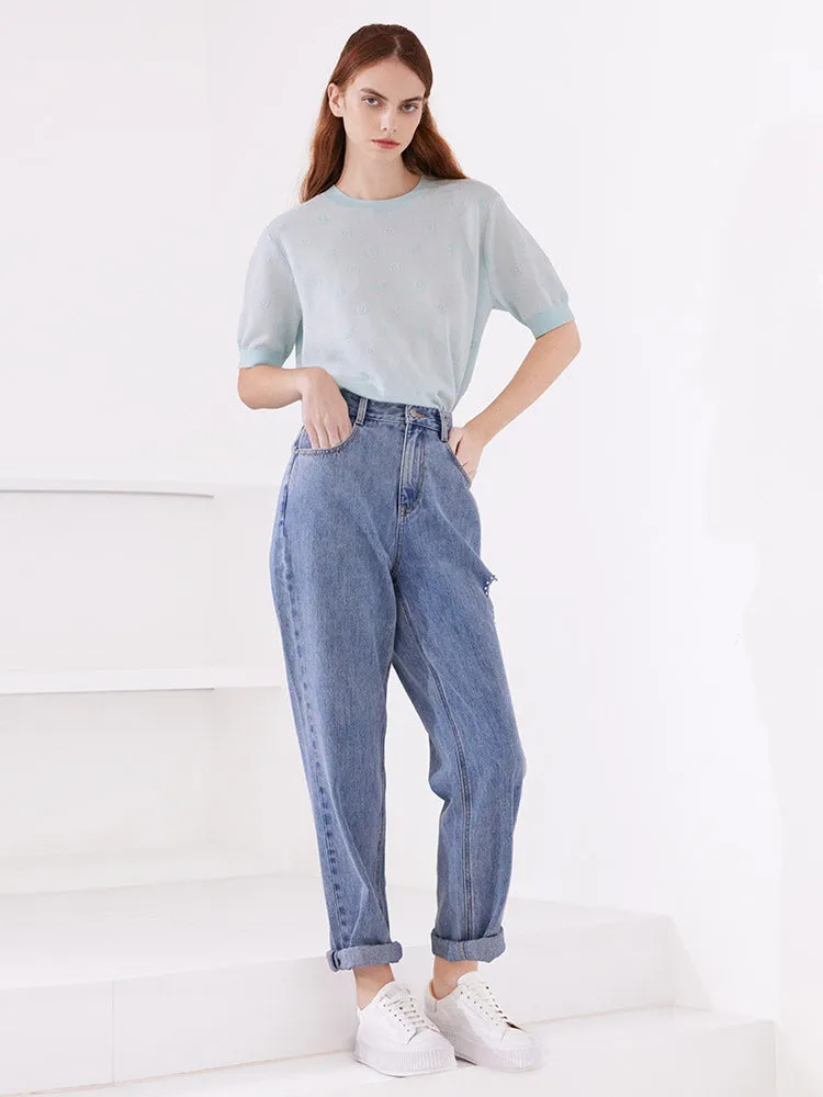 Floral Shape Hole Jeans sold by Goelia product image thumbnail 3