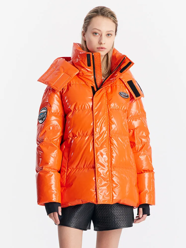 Orange Shiny Goose Down Garment sold by Goelia product image thumbnail 2