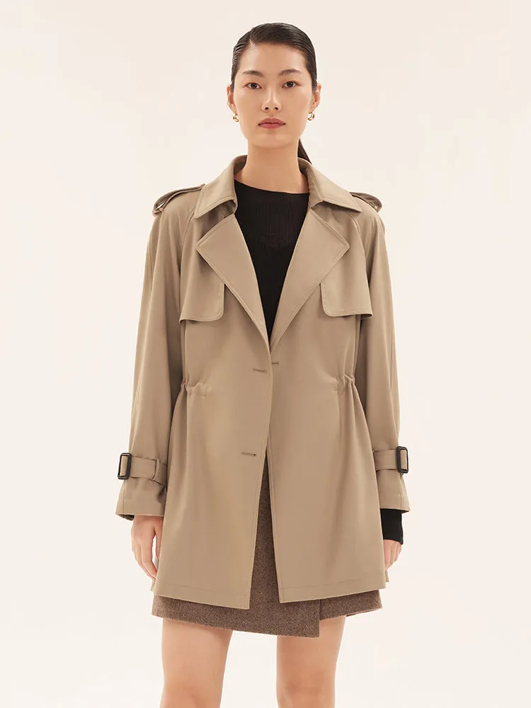 Double-Breasted Worsted Woolen Trench Coat sold by Goelia product image thumbnail 2