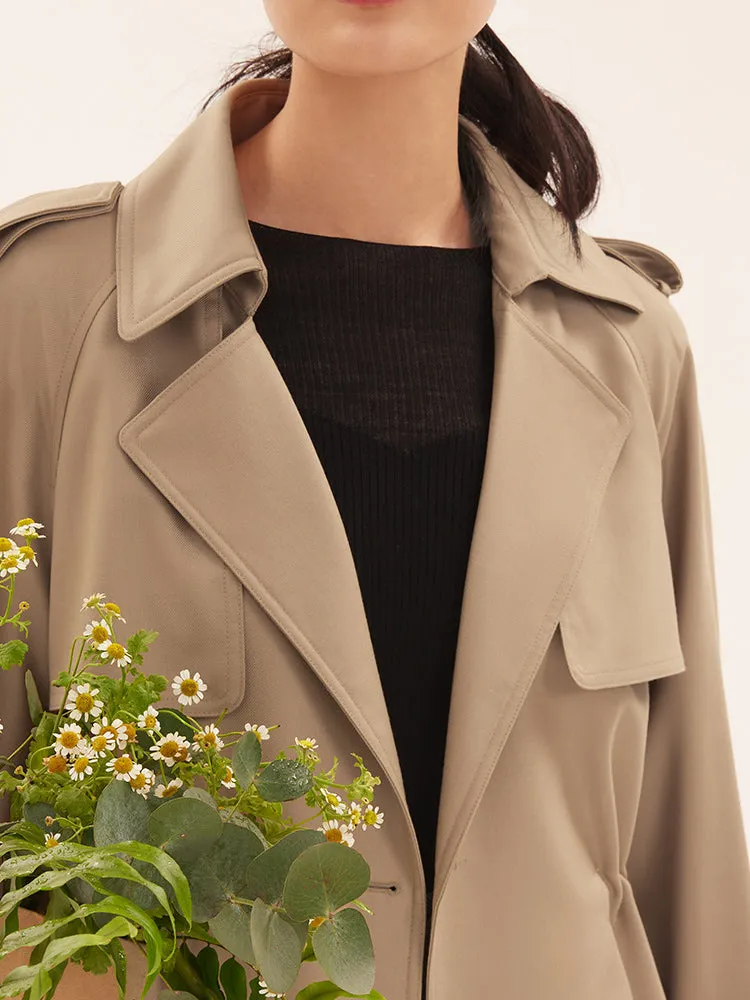 Double-Breasted Worsted Woolen Trench Coat sold by Goelia product image thumbnail 4