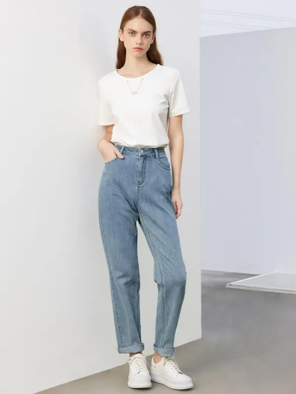 Studded Baggy Dad Jeans sold by Goelia