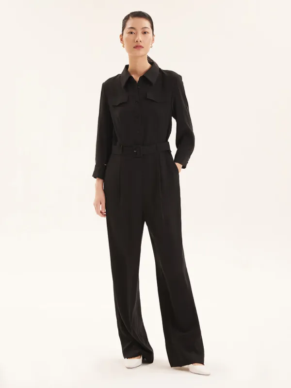 Triacetate Street-Style Women Jumpsuit sold by Goelia