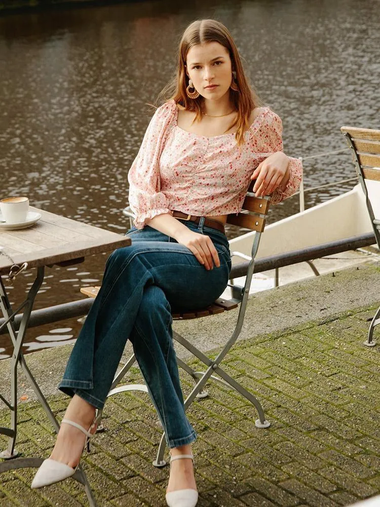 Floral Puff Sleeve Women Blouse sold by Goelia product image thumbnail 2