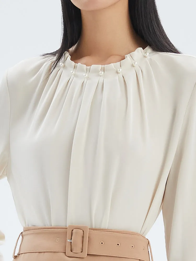 Acetate Ruffle Collar Women Blouse sold by Goelia product image thumbnail 3