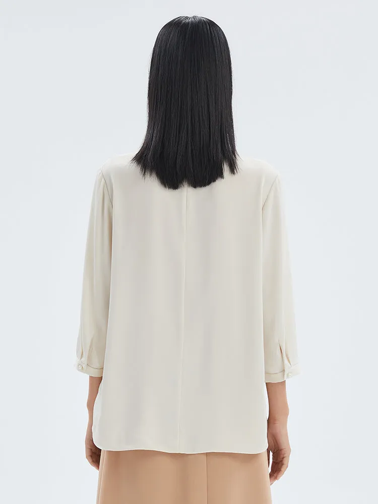 Acetate Ruffle Collar Women Blouse sold by Goelia product image thumbnail 4