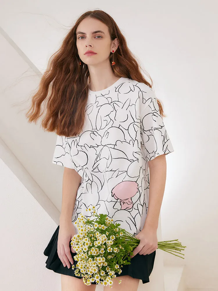 Oversized Cartoon Print T-shirt sold by Goelia product image thumbnail 5