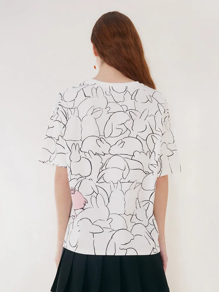 Oversized Cartoon Print T-shirt sold by Goelia product image thumbnail 2