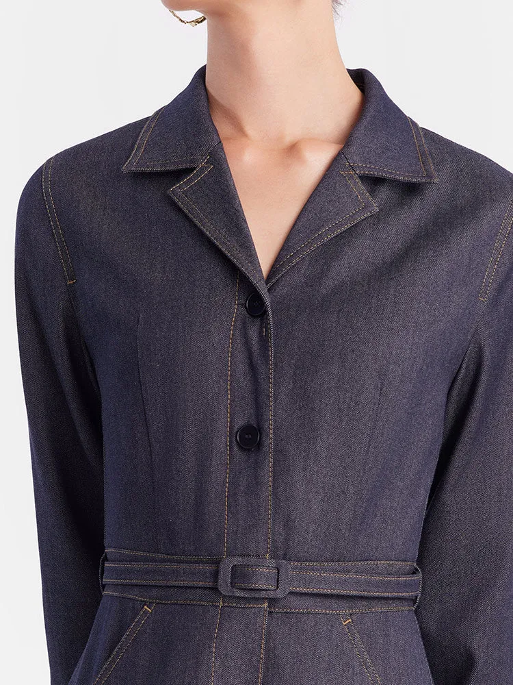 Worsted Wool Maxi Collared Dress sold by Goelia product image thumbnail 4