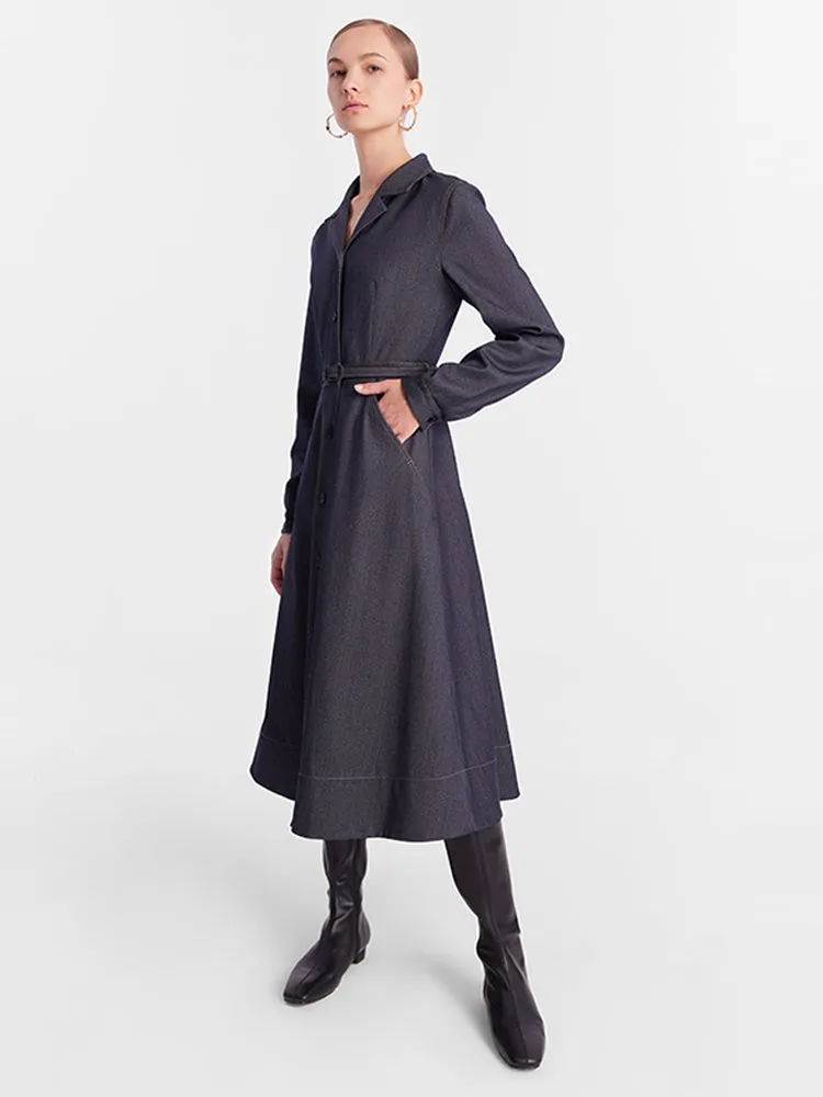 Worsted Wool Maxi Collared Dress sold by Goelia product image thumbnail 2
