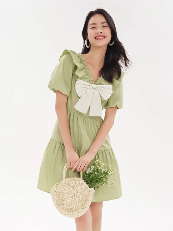 Ruffle Collar Princess Mini Dress sold by Goelia