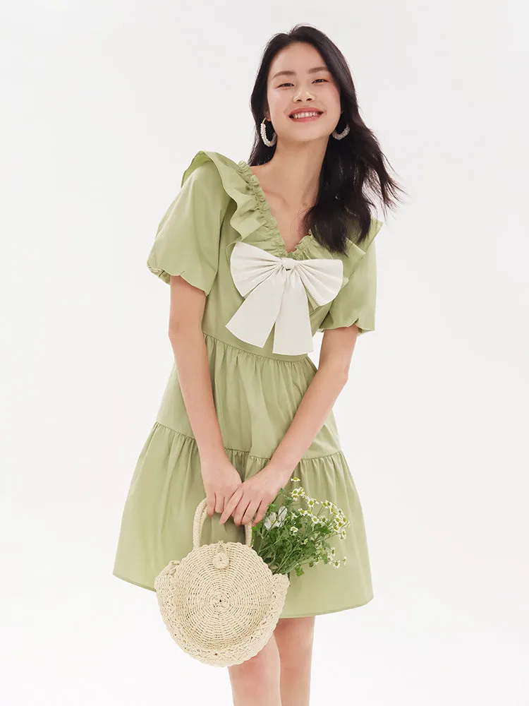 Ruffle Collar Princess Mini Dress sold by Goelia