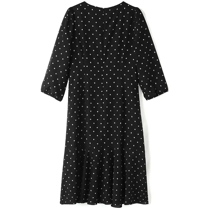 Print Black Mermaid Midi Dress sold by Goelia product image thumbnail 5
