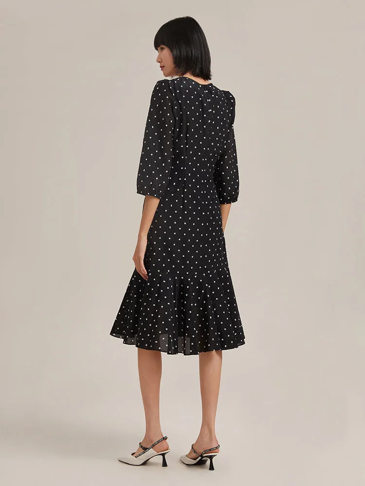 Print Black Mermaid Midi Dress sold by Goelia product image thumbnail 3