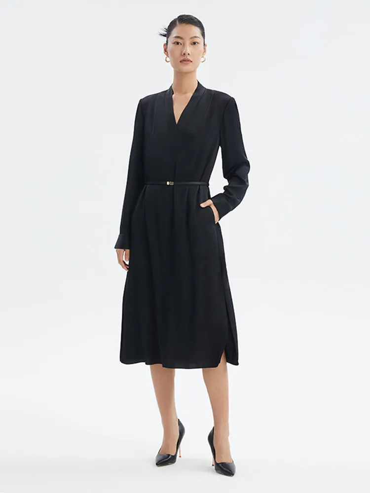 22 Momme Pure Silk Midi Dress sold by Goelia