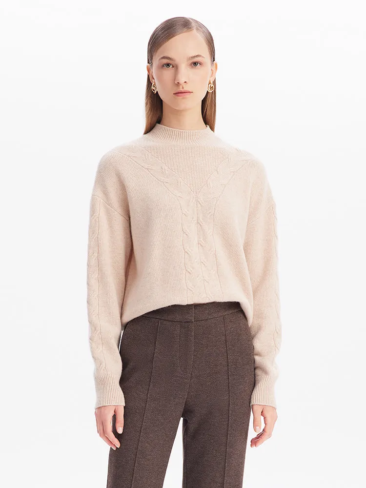 Beige Oversized Woolen Sweater sold by Goelia product image thumbnail 5