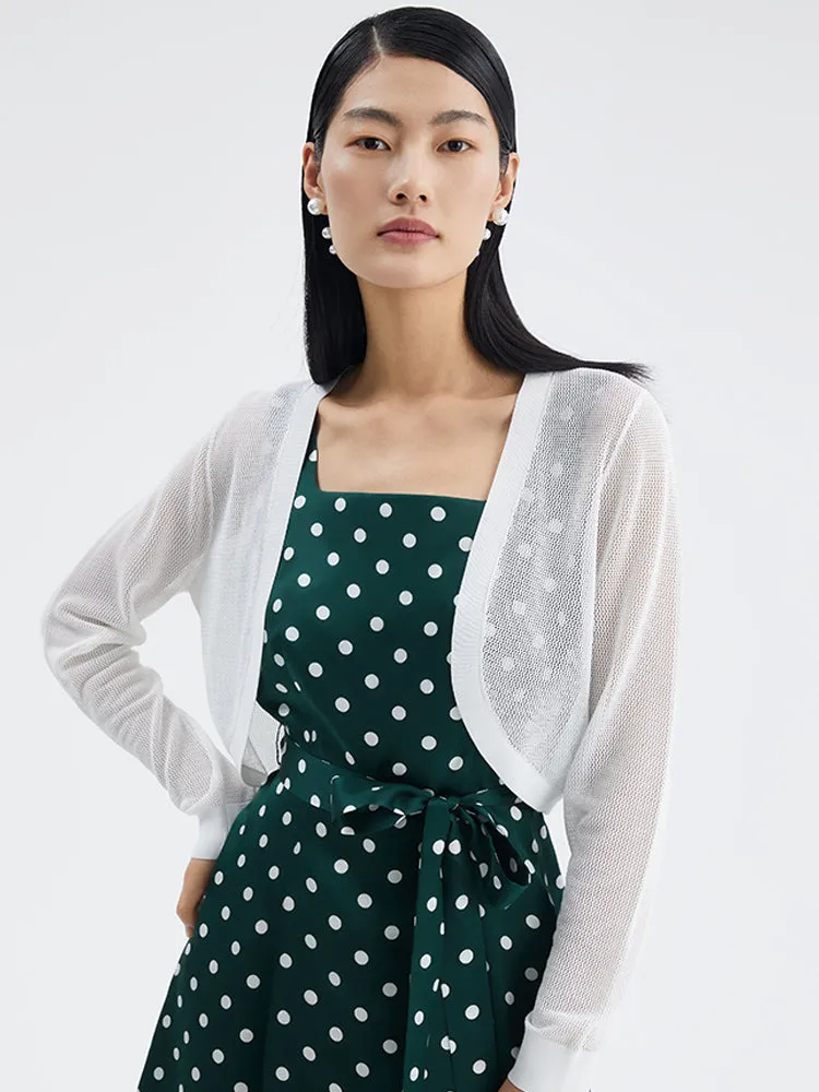 White Acetate Cotton Cardigan sold by Goelia product image thumbnail 4