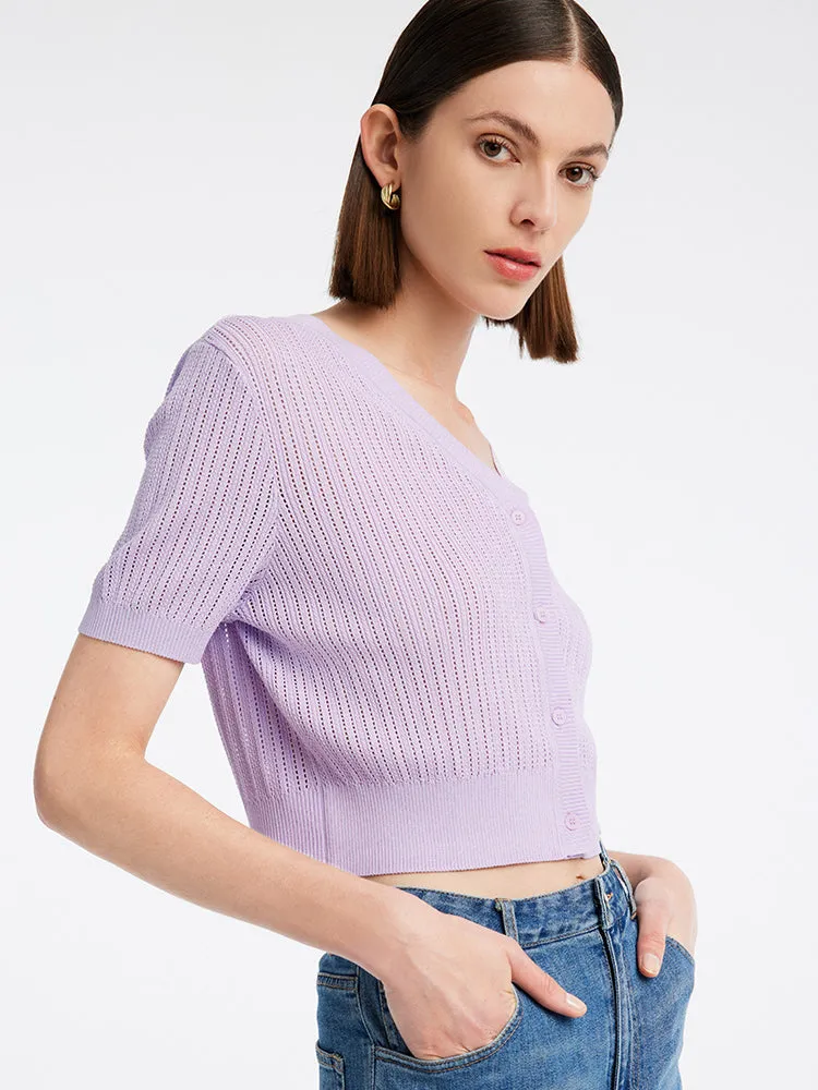 Purple Acetate Knit Cardigan sold by Goelia product image thumbnail 2