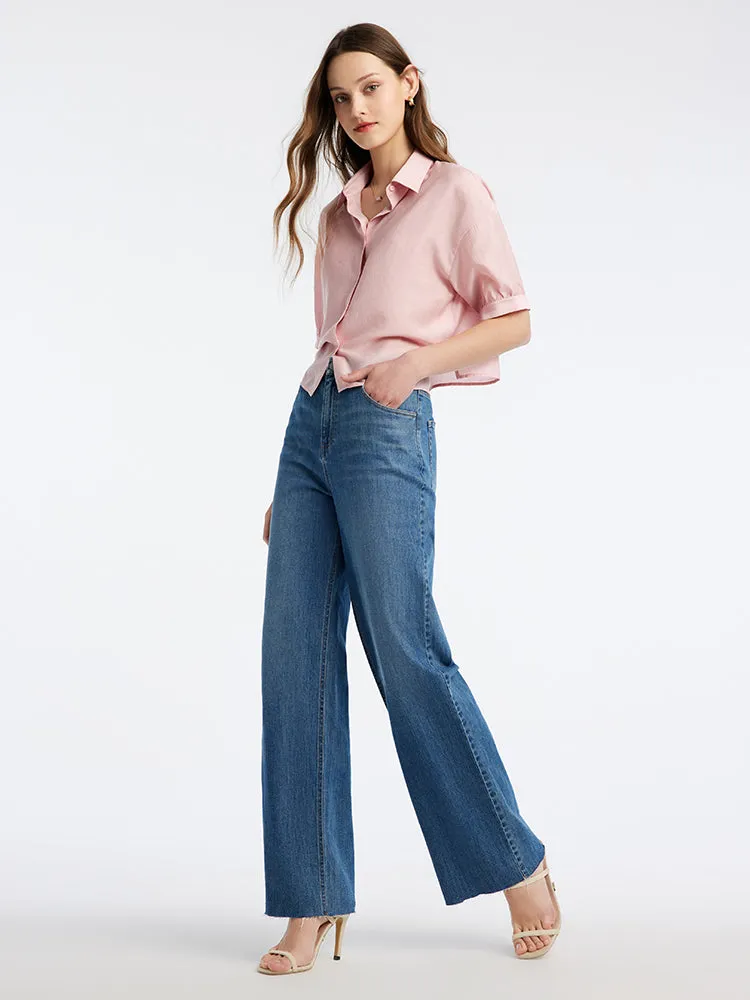 Light Pink Back Strap Crop Shirt sold by Goelia product image thumbnail 5