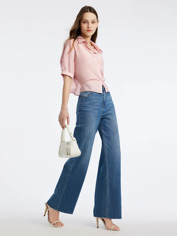 Light Pink Back Strap Crop Shirt sold by Goelia product image thumbnail 4