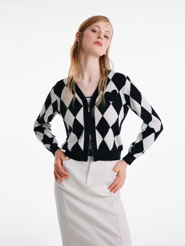 Tencel Woolen Lady Cardigan With A Detachable Brooch made by Goelia