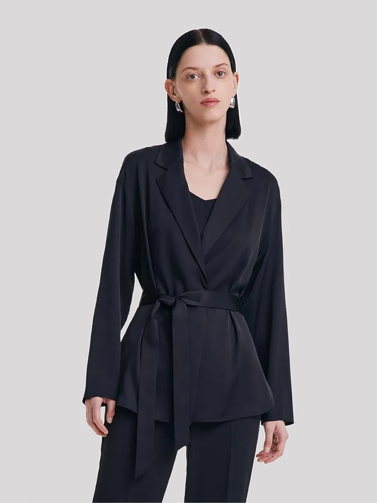 22 Momme Silk Ladies Suit With Belt sold by Goelia product image thumbnail 5