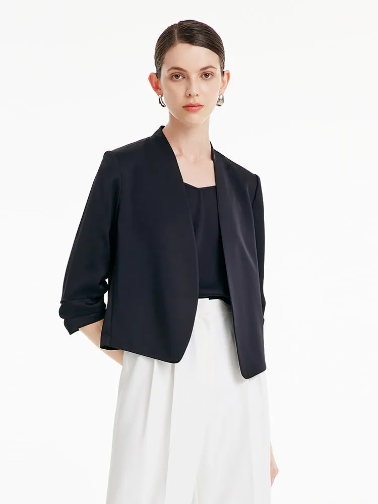 22 Momme Silk Cropped Women Blazer sold by Goelia product image thumbnail 4