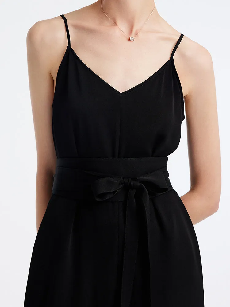 Black Acetate Camisole Jumpsuit sold by Goelia product image thumbnail 5