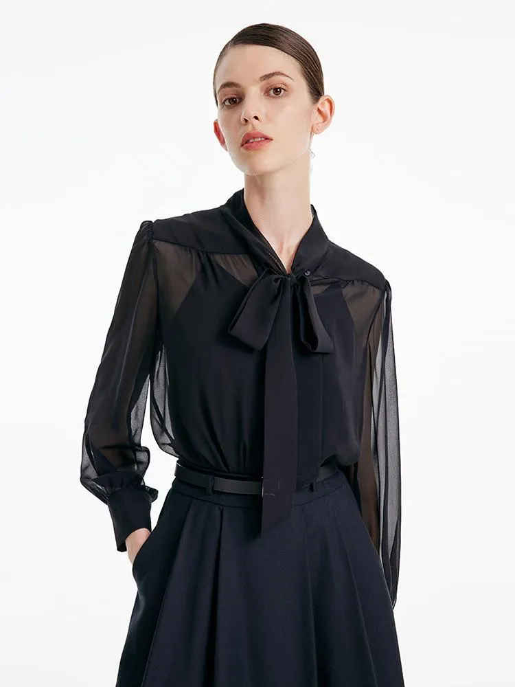 10 Momme Silk Woven Shirt With Knitted Camisole sold by Goelia product image thumbnail 3