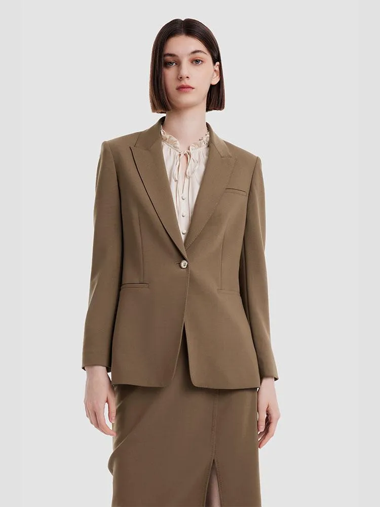 Double Worsted Wool Women Blazer sold by Goelia product image thumbnail 4