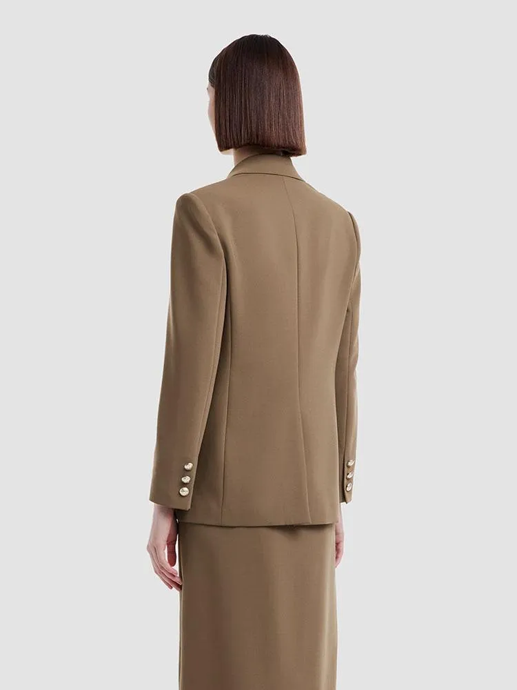 Double Worsted Wool Women Blazer sold by Goelia product image thumbnail 5