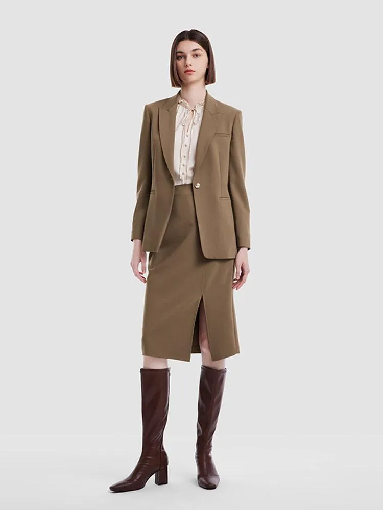 Double Worsted Wool Women Blazer sold by Goelia product image thumbnail 2