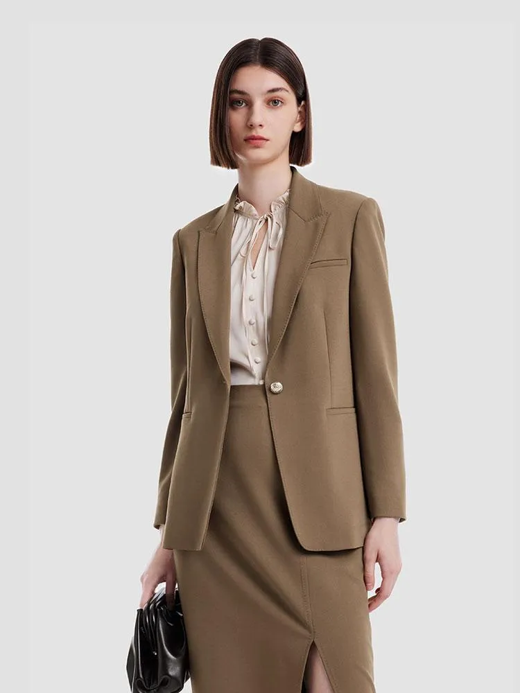 Double Worsted Wool Women Blazer sold by Goelia