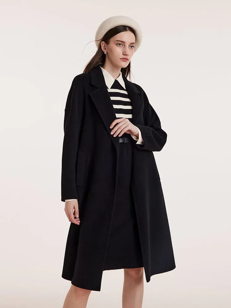 Pure Double-Faced Wool Notched Lapel Women Coat sold by Goelia product image thumbnail 3