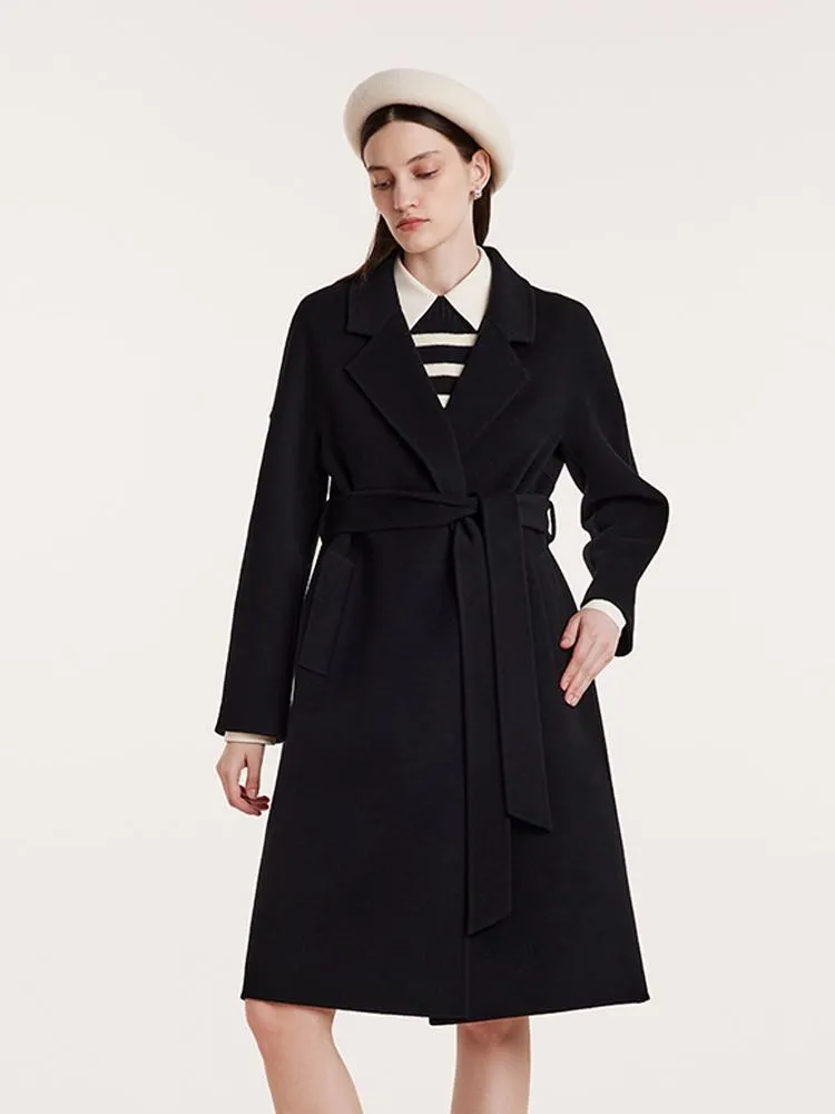 Pure Double-Faced Wool Notched Lapel Women Coat sold by Goelia product image thumbnail 5