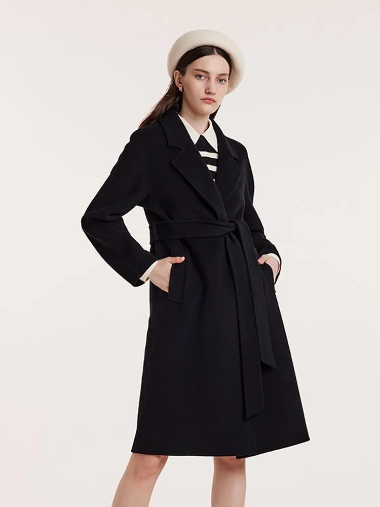 Pure Double-Faced Wool Notched Lapel Women Coat sold by Goelia product image thumbnail 2