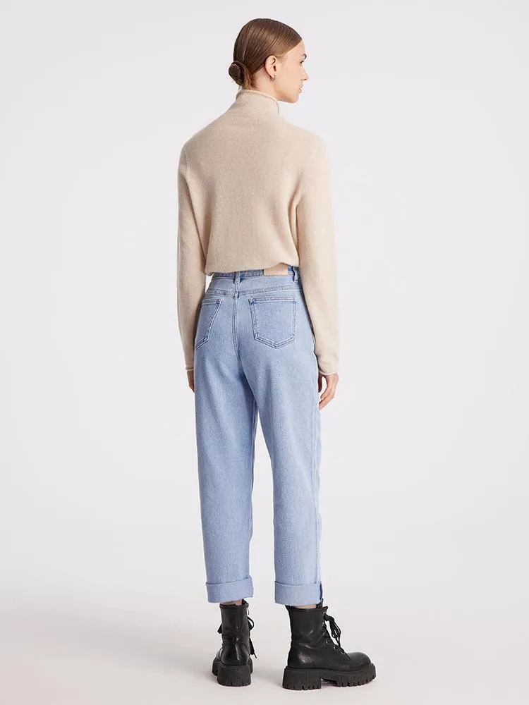 Ankle Length Dad Women Jeans sold by Goelia product image thumbnail 3