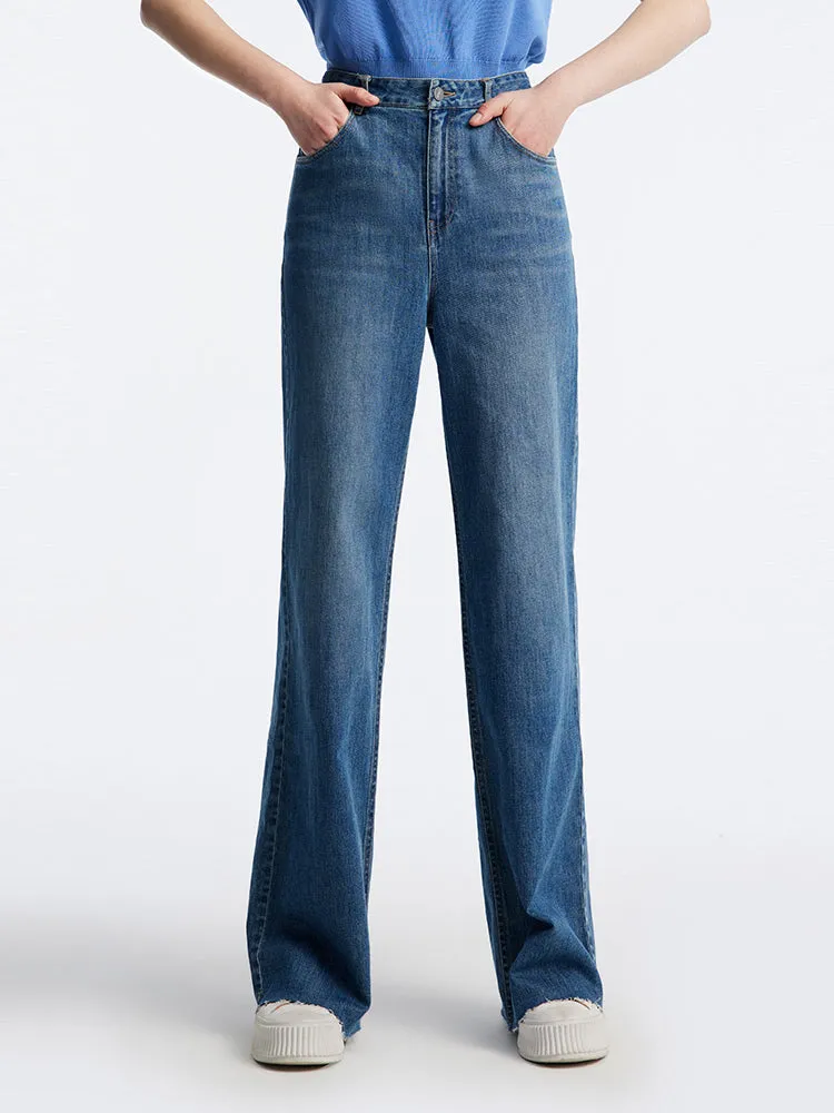 Loose Cut Hem Straight Jeans sold by Goelia product image thumbnail 3