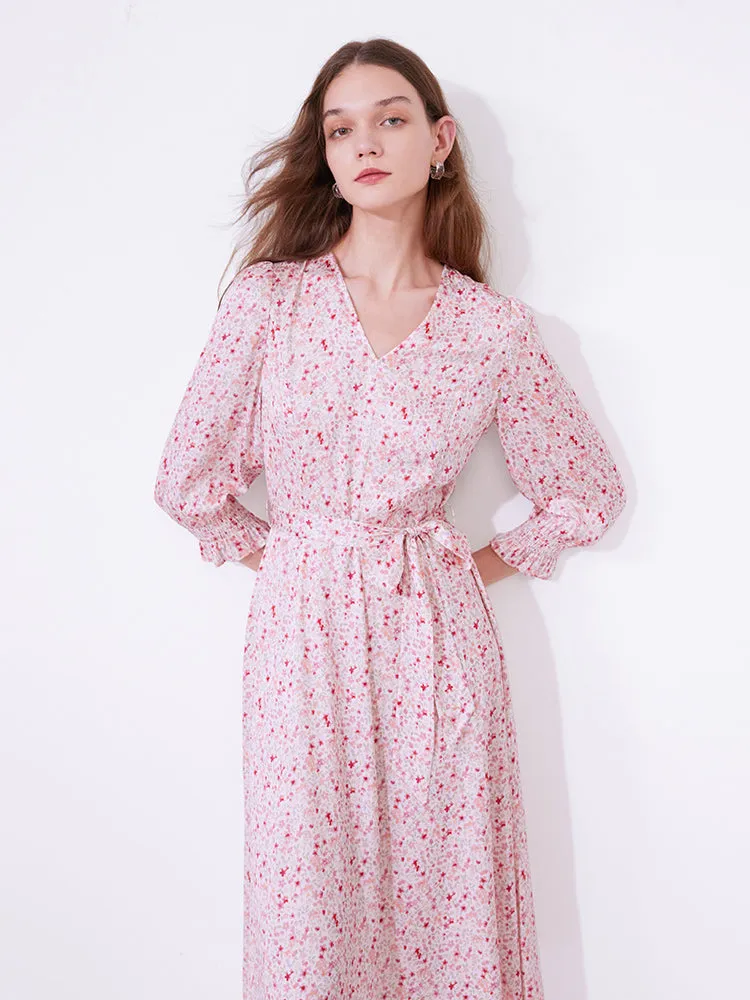 Pink Sweet Cherry Print Midi Dress sold by Goelia product image thumbnail 3