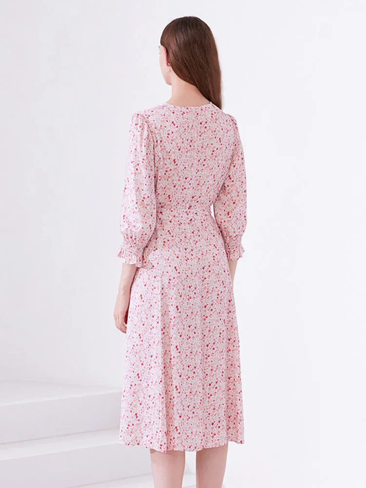 Pink Sweet Cherry Print Midi Dress sold by Goelia product image thumbnail 2