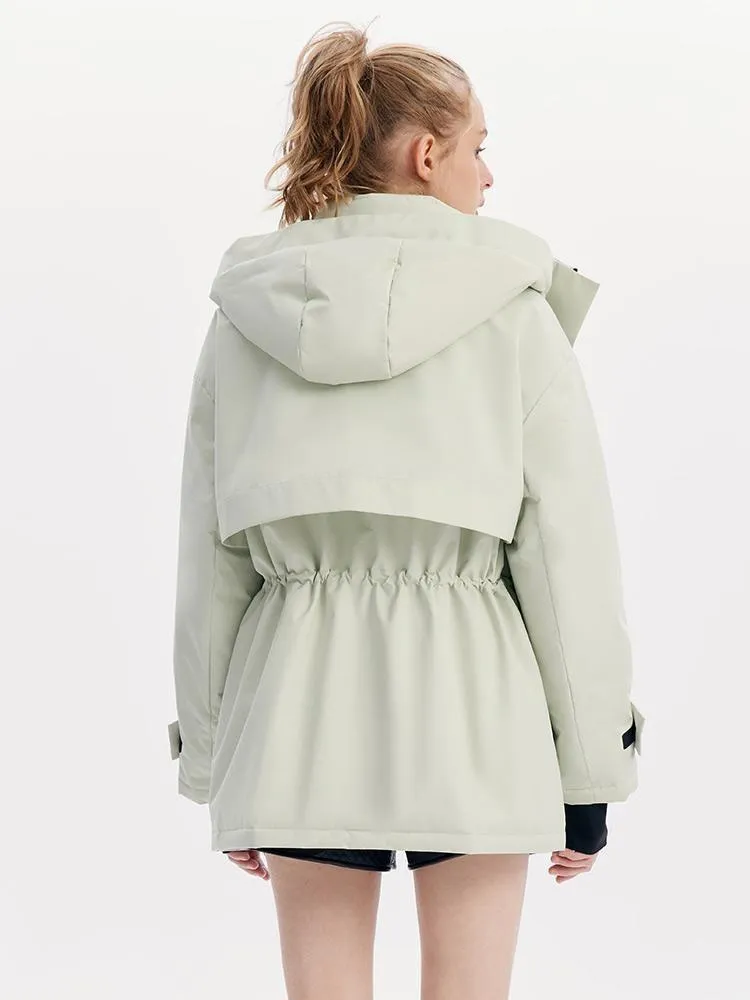 Hooded Gathered Waist Short Goose Down Garment sold by Goelia product image thumbnail 3