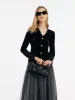 V-Neck Velvet Top And Tulle Skirt Two-Piece Set sold by Goelia