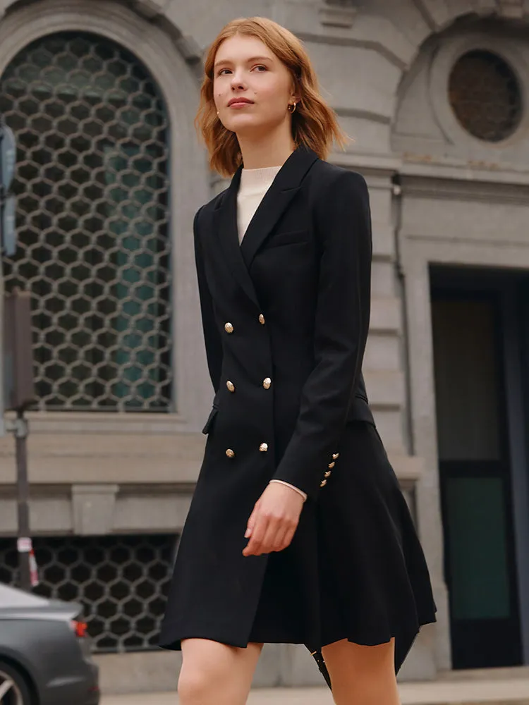 Double-Breasted Woolen Blazer Mini Dress sold by Goelia product image thumbnail 5