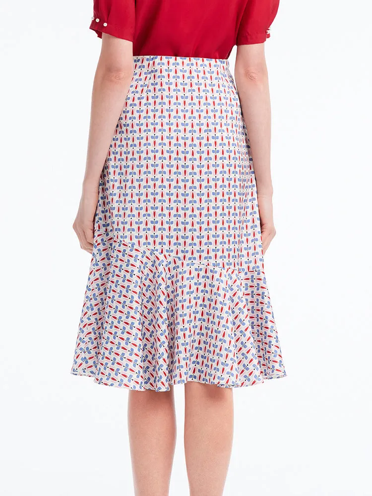 Ruffle Hem Midi Skirt sold by Goelia product image thumbnail 5