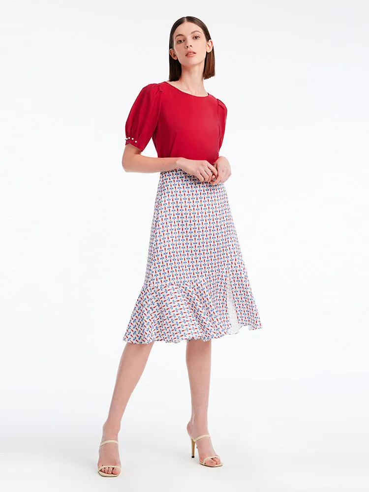 Ruffle Hem Midi Skirt sold by Goelia product image thumbnail 2