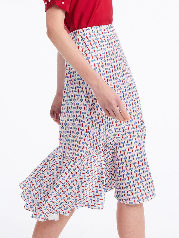 Ruffle Hem Midi Skirt sold by Goelia product image thumbnail 4