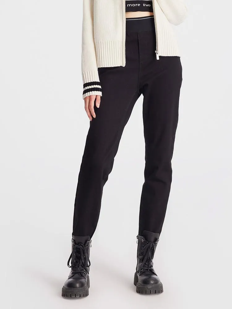 Black Fleece Stretchy Waist Jeans sold by Goelia