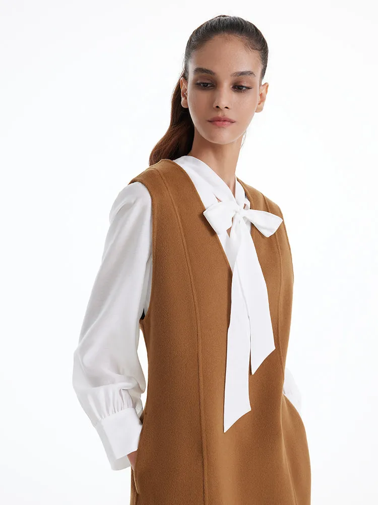 Brown Wool Tank Mini Dress sold by Goelia product image thumbnail 5