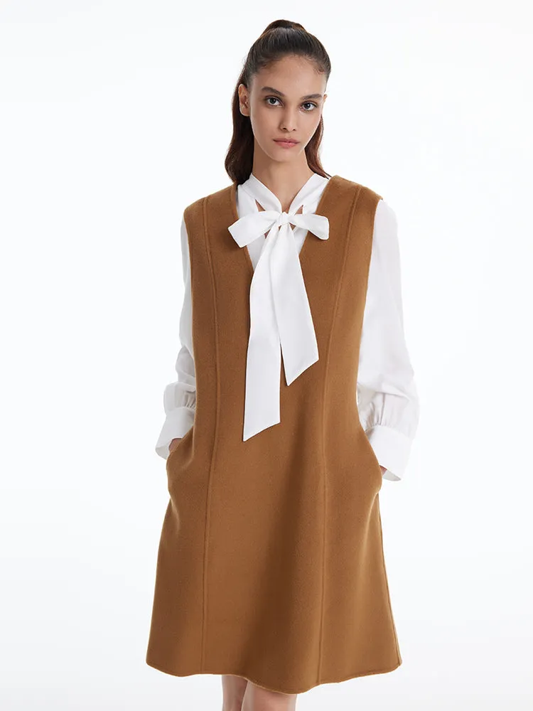 Brown Wool Tank Mini Dress sold by Goelia product image thumbnail 2