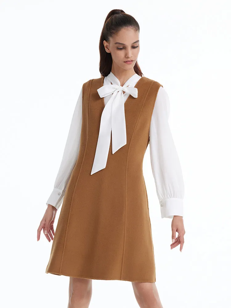 Brown Wool Tank Mini Dress sold by Goelia product image thumbnail 3